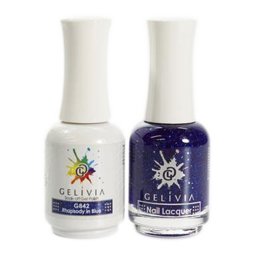 Gelivia Nail Lacquer And Gel Polish, 842, Rhapsady in Blue, 0.5oz OK0304VD