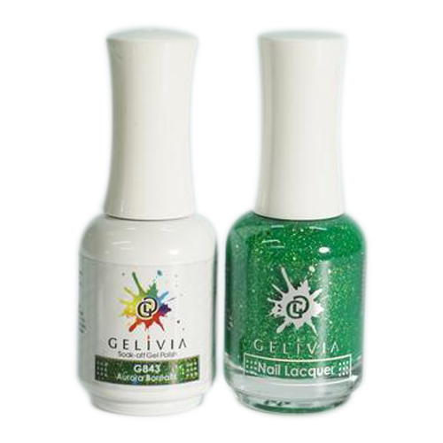 Gelivia Nail Lacquer And Gel Polish, 843, Aurora Borealls, 0.5oz OK0304VD