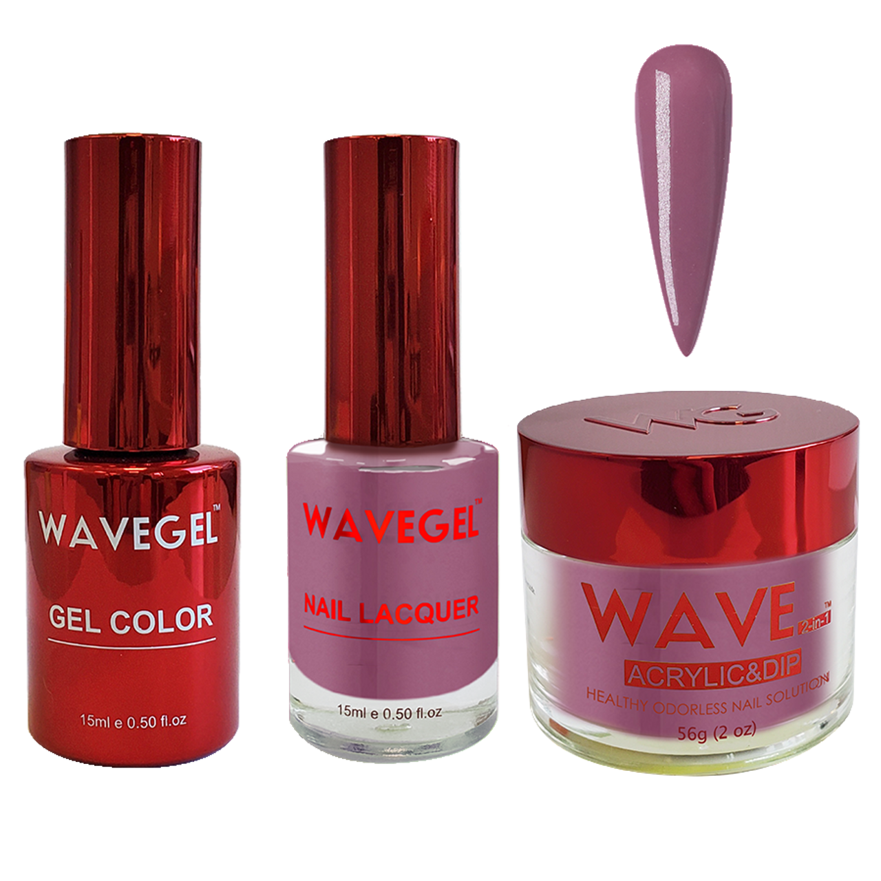 Wave Gel 4in1 Dipping Powder + Gel Polish + Nail Lacquer, QUEEN Collection, 087, Courageous