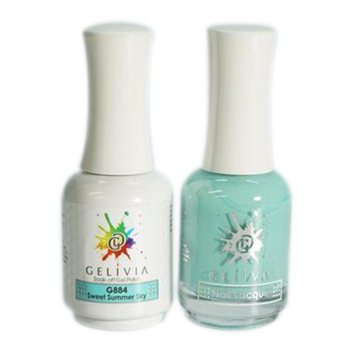 Gelivia Nail Lacquer And Gel Polish, 884, Sweet Summer Sky, 0.5oz OK0304VD