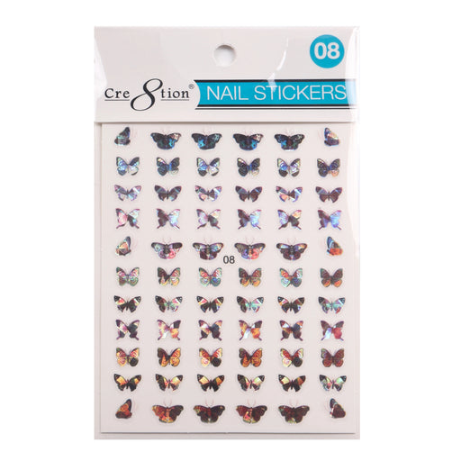 Cre8tion 3D Nail Art Sticker Butterfly, 08 OK0726LK