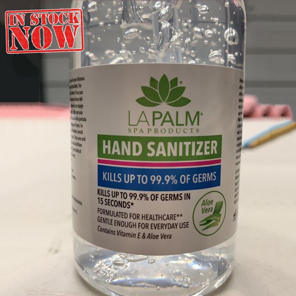 La Palm Hand Sanitizer (Clear Bottle) GEL, 8oz OK0312VD