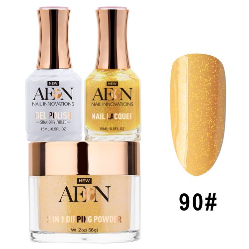 AEON 3in1 Dipping Powder + Gel Polish + Nail Lacquer, 090, Buttercup OK0327LK