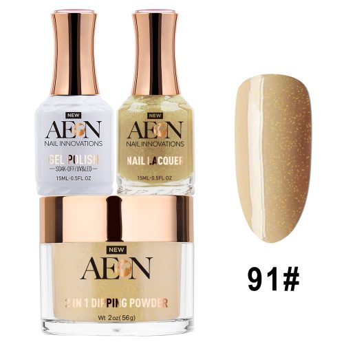 AEON 3in1 Dipping Powder + Gel Polish + Nail Lacquer, 091, All Natural OK0327LK