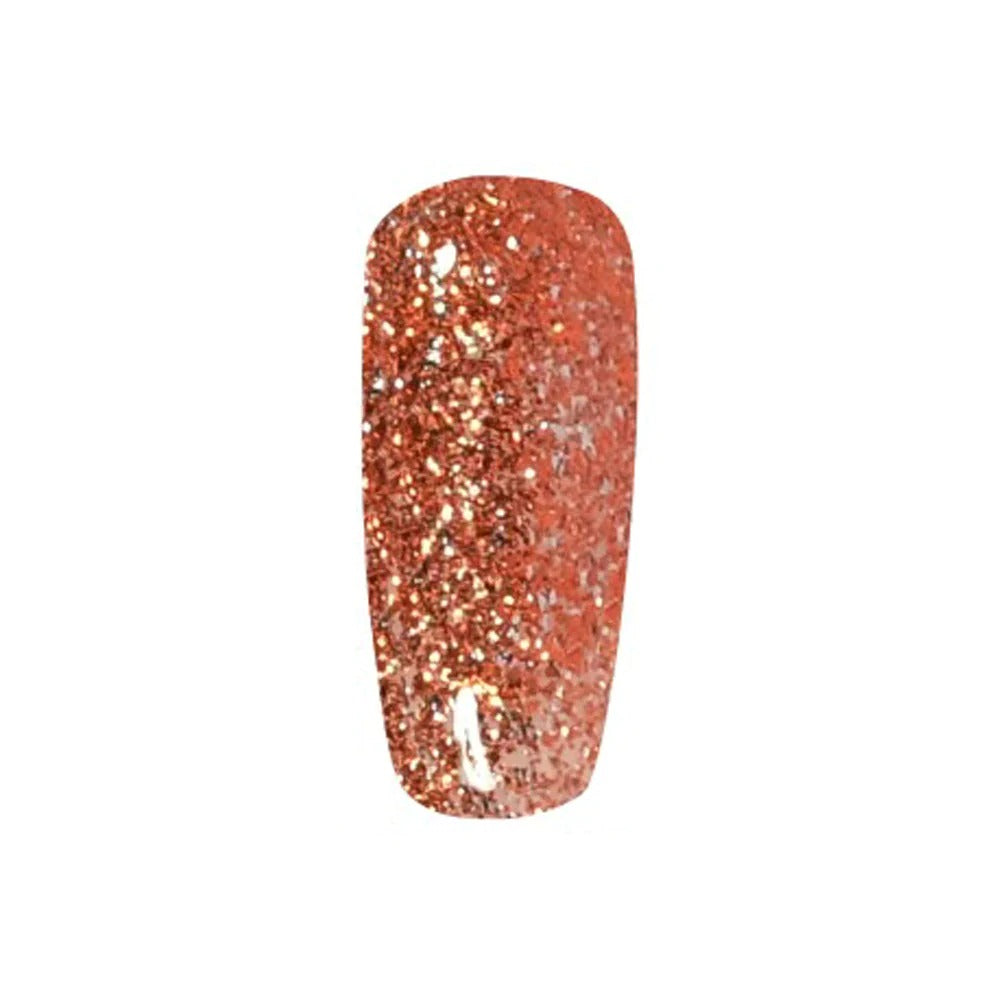 DND Nail Lacquer And Gel Polish, Super Glitter Collection, 929, Orange Aura, 0.5oz