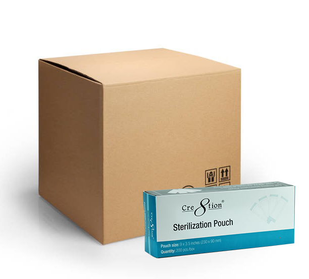 Cre8tion Sterilization Pouch, Medium, CASE (Pk: 200 pcs/box, 20 boxes/case)