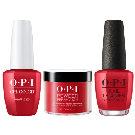 OPI 3in1, N25, Big Apple Red, 1.5oz