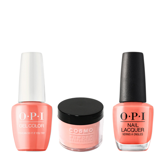 Cosmo 3in1 Dipping Powder + Gel Polish + Nail Lacquer (Matching OPI), 2oz, CA67