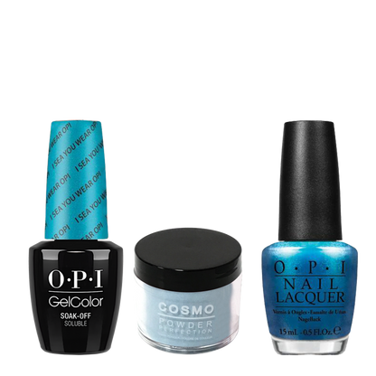 Cosmo 3in1 Dipping Powder + Gel Polish + Nail Lacquer (Matching OPI), 2oz, CA73