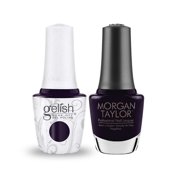 Gelish Gel Polish & Morgan Taylor Nail Lacquer, Champagne & Moonbeams Collection, 1110376, A Kiss In The Dark, 0.5oz OK1014VD