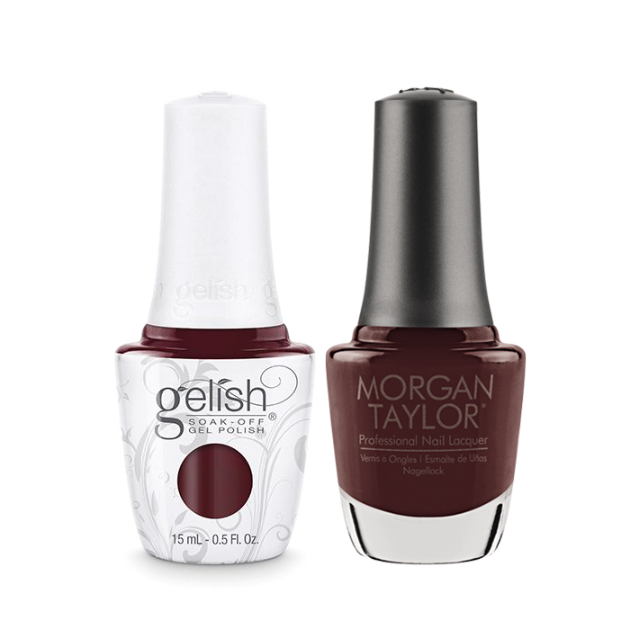 Gelish Gel Polish & Morgan Taylor Nail Lacquer, A Little Naughty, 0.5oz, 1110191 + 50191 KK0907