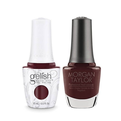 Gelish Gel Polish & Morgan Taylor Nail Lacquer, A Little Naughty, 0.5oz, 1110191 + 50191 KK0907
