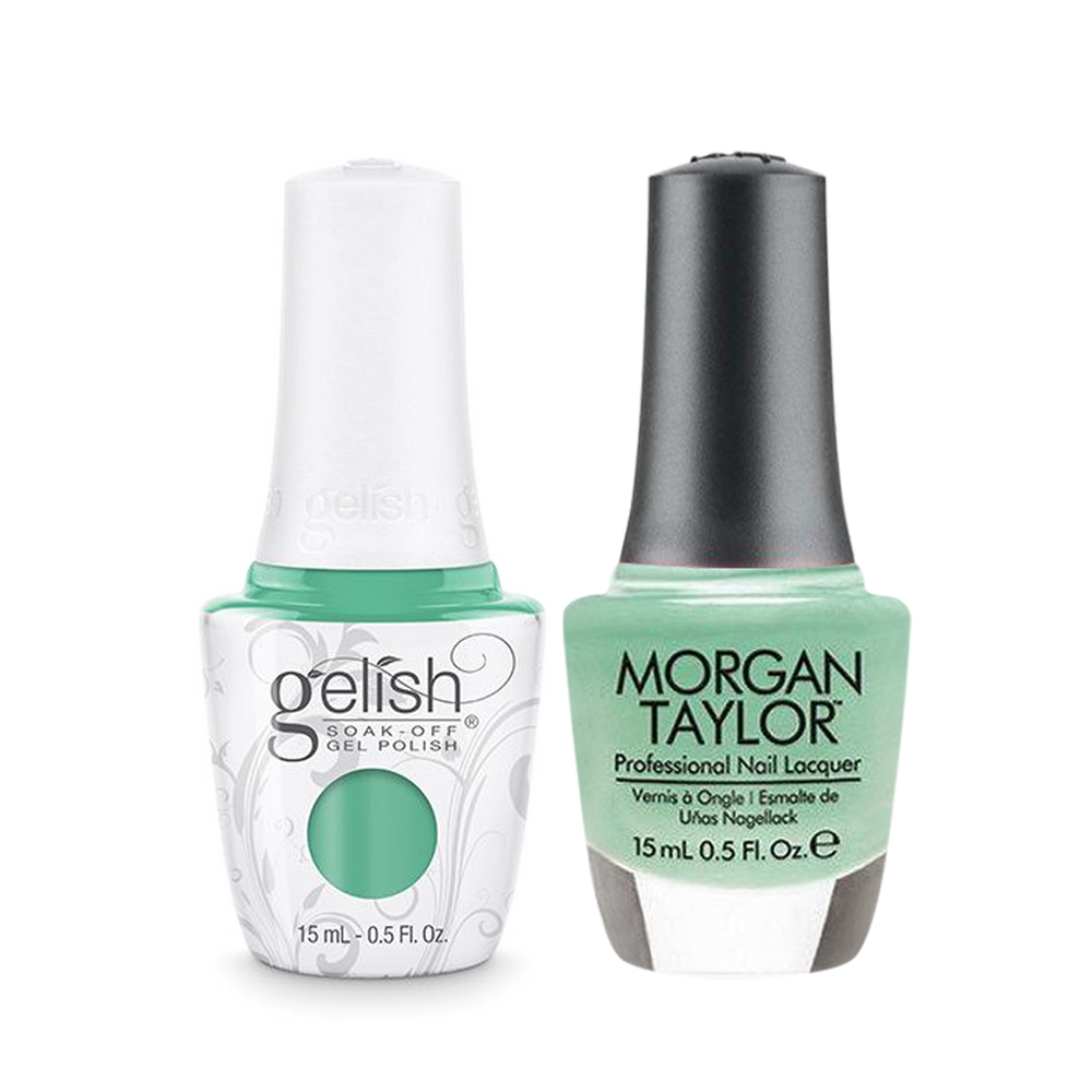 Gelish Gel Polish & Morgan Taylor Nail Lacquer 1, 1110890 + 3110890, A Mint Of Spring, 0.5oz KK1011