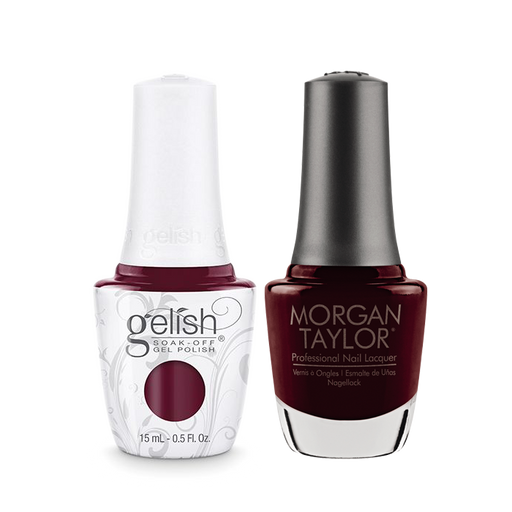 Gelish Gel Polish & Morgan Taylor Nail Lacquer, A Touch of Sass, 0.5oz, 1110185 + 50185