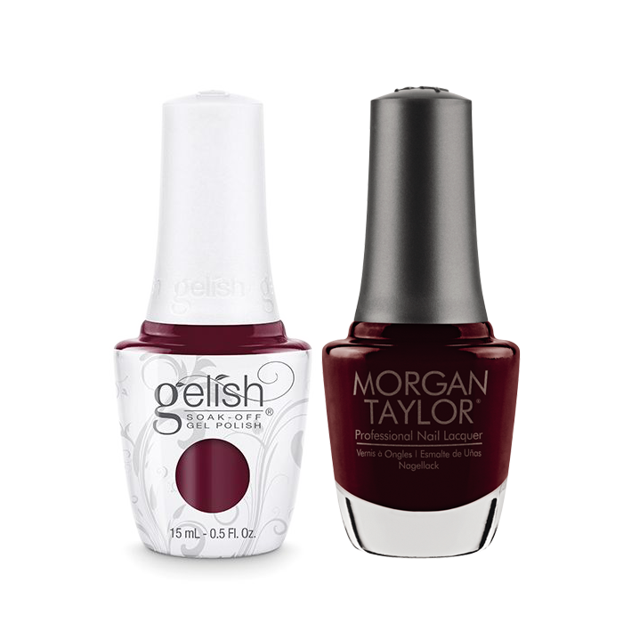 Gelish Gel Polish & Morgan Taylor Nail Lacquer, A Touch of Sass, 0.5oz, 1110185 + 50185