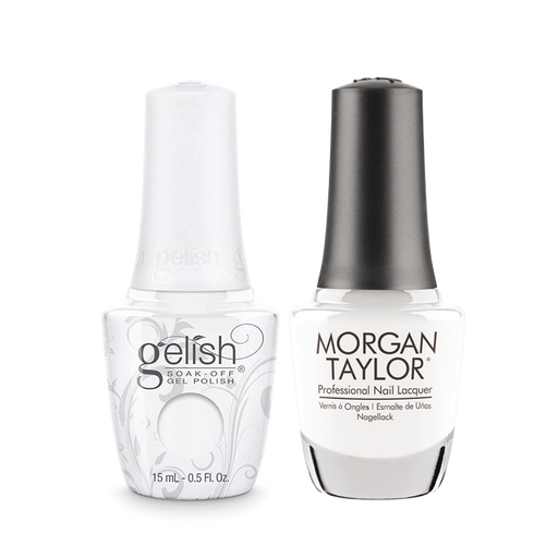 Gelish Gel Polish & Morgan Taylor Nail Lacquer, All White Now / Arctic Freeze, 0.5oz, 1110876 + 50000 KK0907