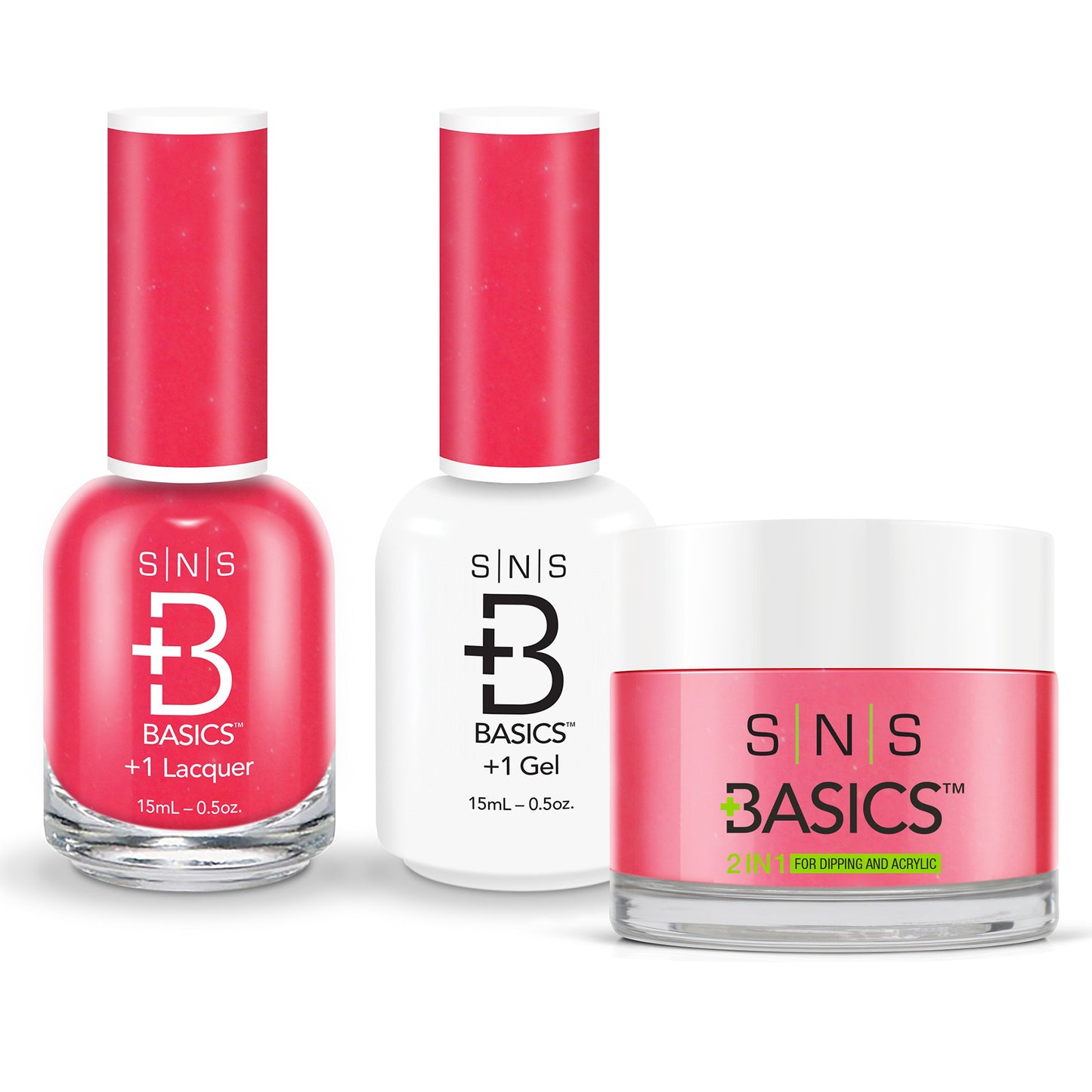 SNS Basics 3in1 Acrylic/Dipping Powder + Gel Polish + Nail Lacquer, 004 OK0928VD