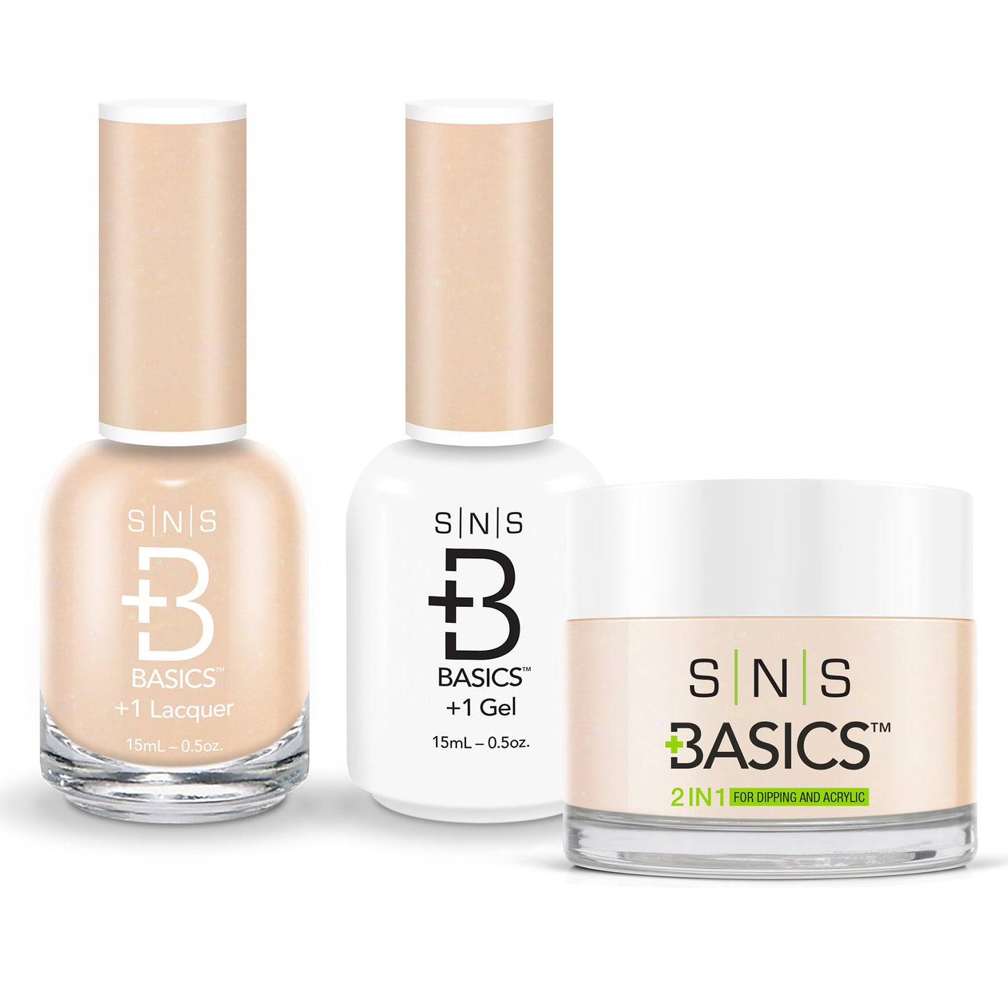 SNS Basics 3in1 Acrylic/Dipping Powder + Gel Polish + Nail Lacquer, 100 OK0928VD