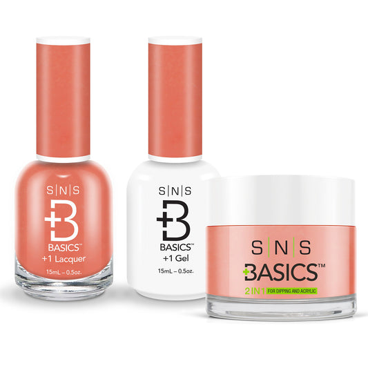 SNS Basics 3in1 Acrylic/Dipping Powder + Gel Polish + Nail Lacquer, 106 OK0928VD