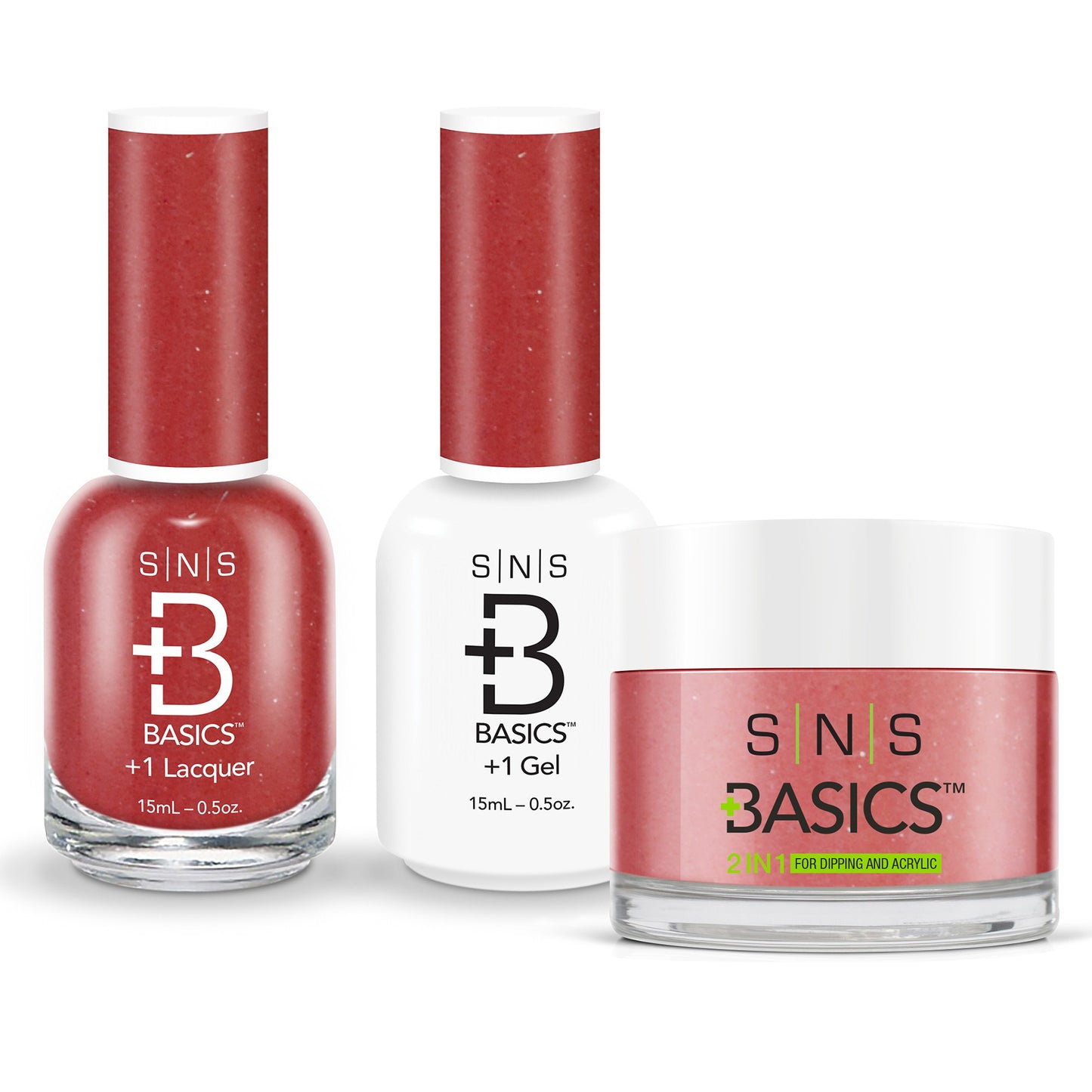 SNS Basics 3in1 Acrylic/Dipping Powder + Gel Polish + Nail Lacquer, 136 OK0928VD