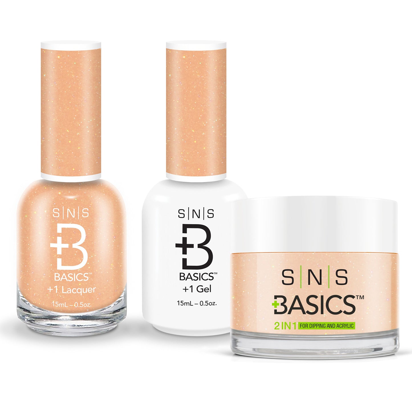 SNS Basics 3in1 Acrylic/Dipping Powder + Gel Polish + Nail Lacquer, 140 OK0928VD