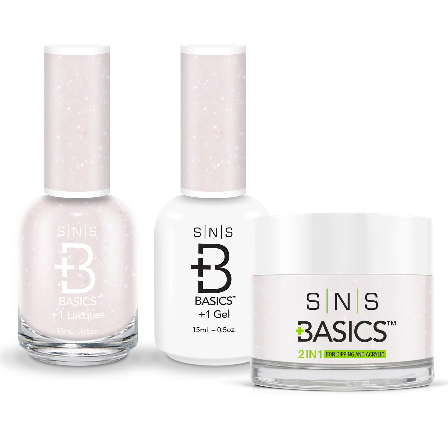 SNS Basics 3in1 Acrylic/Dipping Powder + Gel Polish + Nail Lacquer, 144 OK0928VD