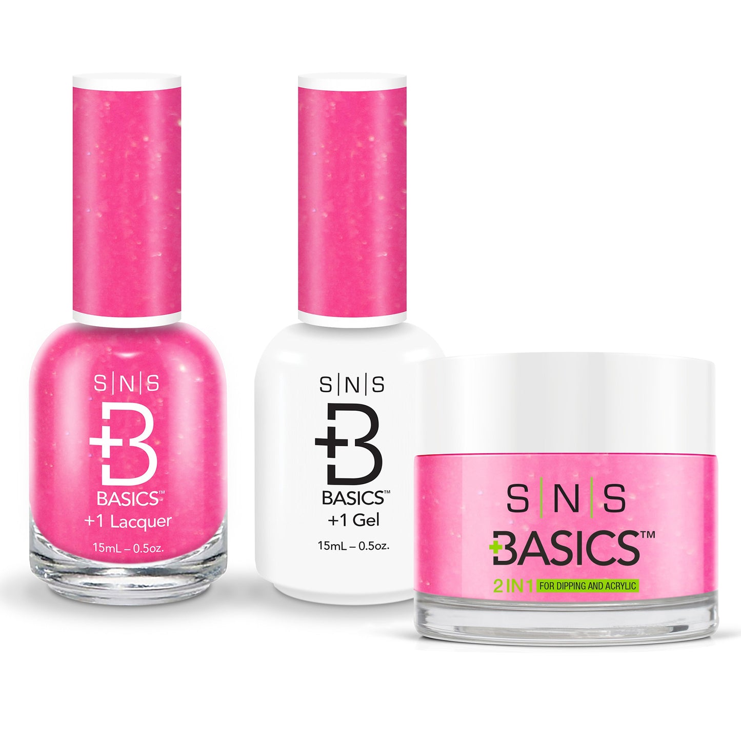 SNS Basics 3in1 Acrylic/Dipping Powder + Gel Polish + Nail Lacquer, 021 OK0928VD