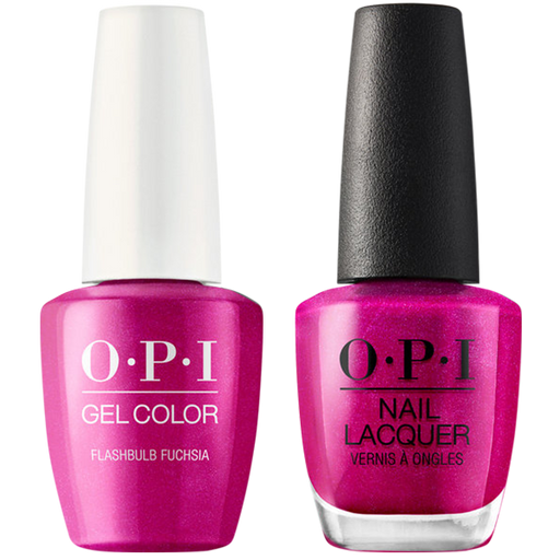 OPI GelColor And Nail Lacquer, Make It Iconic Collection, B31, Flashbulb Fuchsia, 0.5oz KK1005