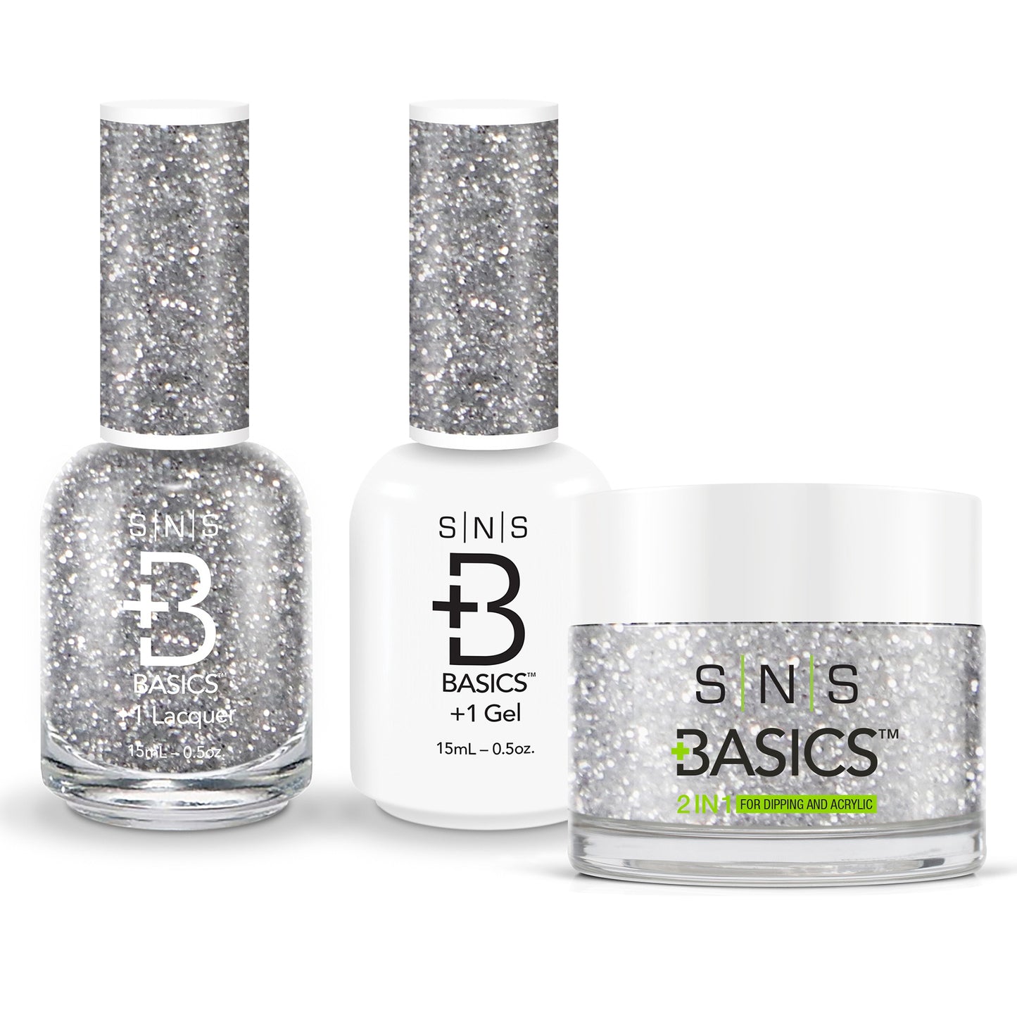 SNS Basics 3in1 Acrylic/Dipping Powder + Gel Polish + Nail Lacquer, 055 OK0928VD