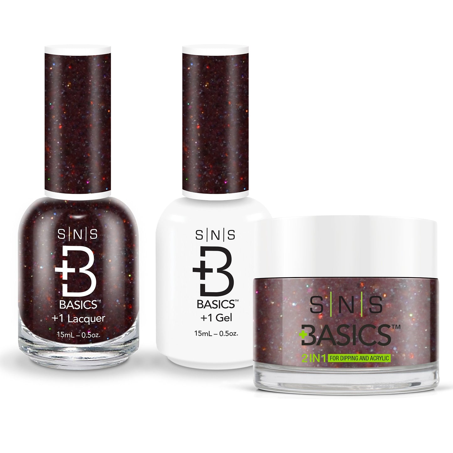 SNS Basics 3in1 Acrylic/Dipping Powder + Gel Polish + Nail Lacquer, 064 OK0928VD