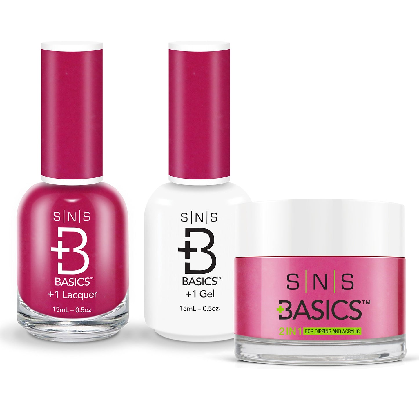 SNS Basics 3in1 Acrylic/Dipping Powder + Gel Polish + Nail Lacquer, 070 OK0928VD