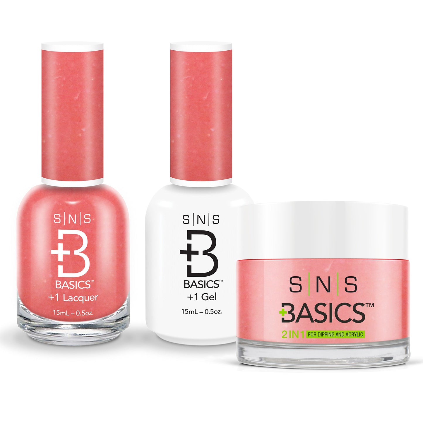 SNS Basics 3in1 Acrylic/Dipping Powder + Gel Polish + Nail Lacquer, 089 OK0928VD