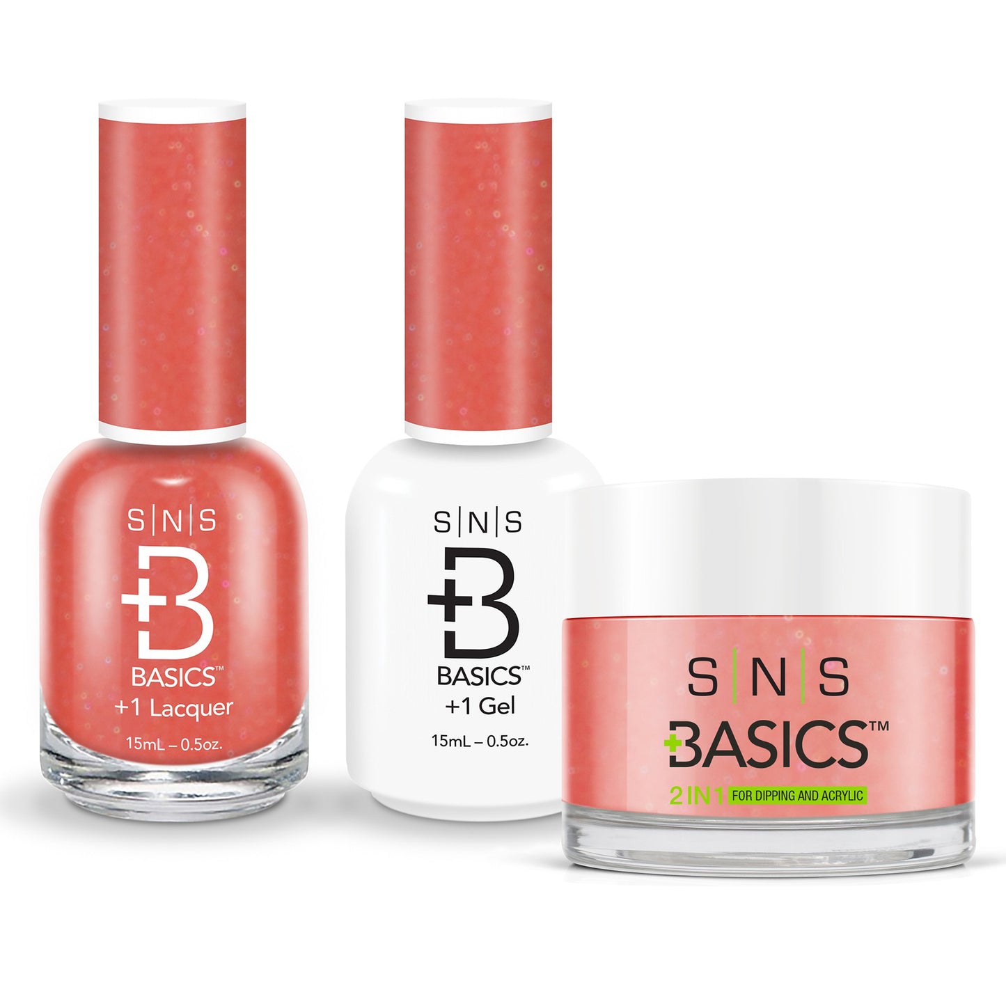 SNS Basics 3in1 Acrylic/Dipping Powder + Gel Polish + Nail Lacquer, 098 OK0928VD