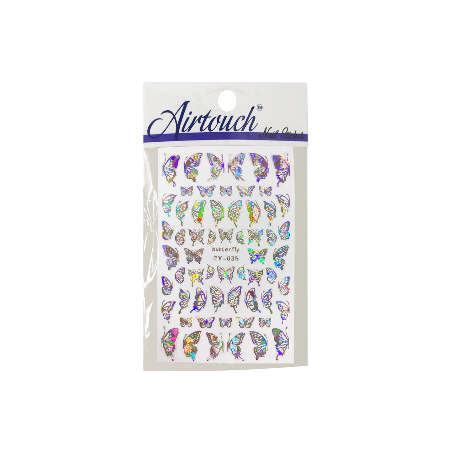 Airtouch Hollo 3D Nail Art Sticker, Butterfly Collection, BU31, ZY-035 (SILVER) OK0904LK