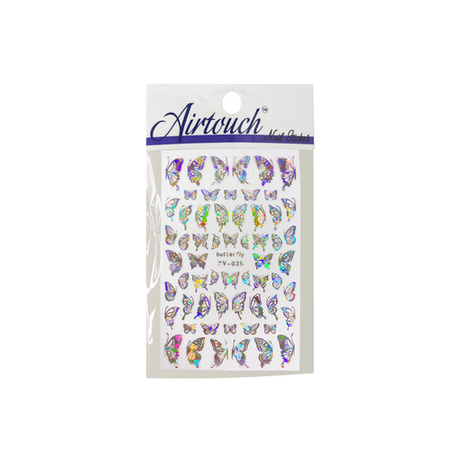 Airtouch Hollo 3D Nail Art Sticker, Butterfly Collection, BU31, ZY-035 (SILVER) OK0904LK