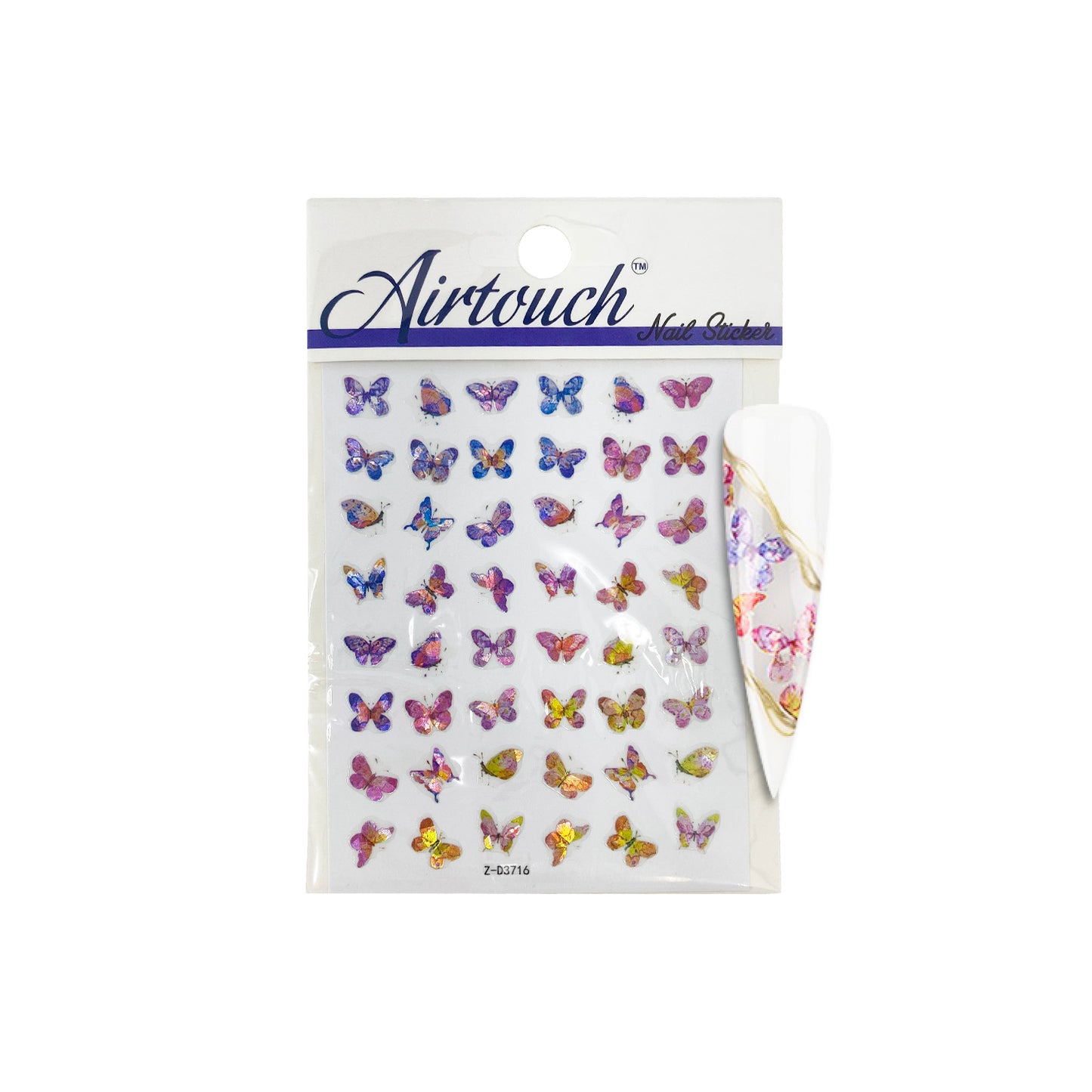 Airtouch Hollo 3D Nail Art Sticker, Butterfly Collection, BU12, Z-D3716 OK0806LK