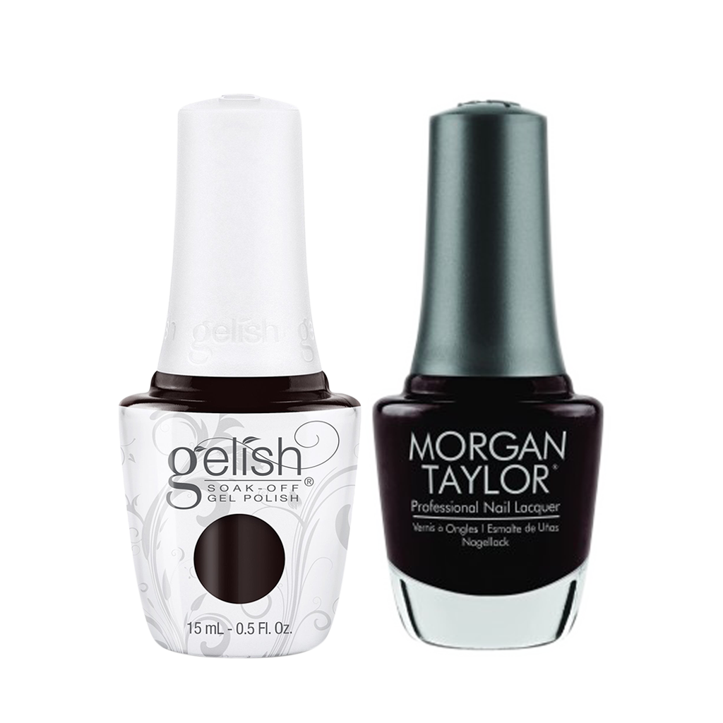 Gelish Gel Polish & Morgan Taylor Nail Lacquer, 1110327 + 3110327, Forever Fabulous Winter Collection 2018, Batting My Lashes, 0.5oz KK1011