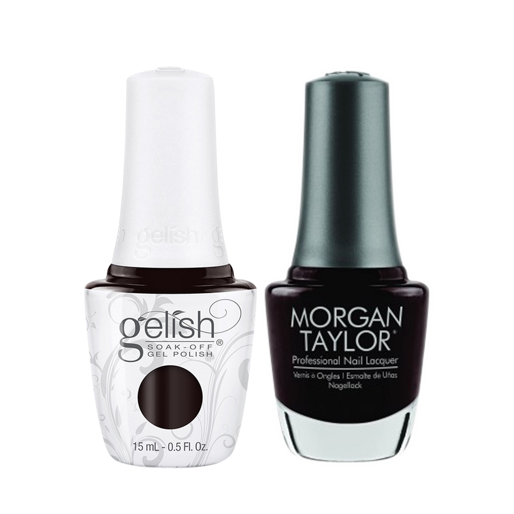 Gelish Gel Polish & Morgan Taylor Nail Lacquer, 1110327 + 3110327, Forever Fabulous Winter Collection 2018, Batting My Lashes, 0.5oz KK1011