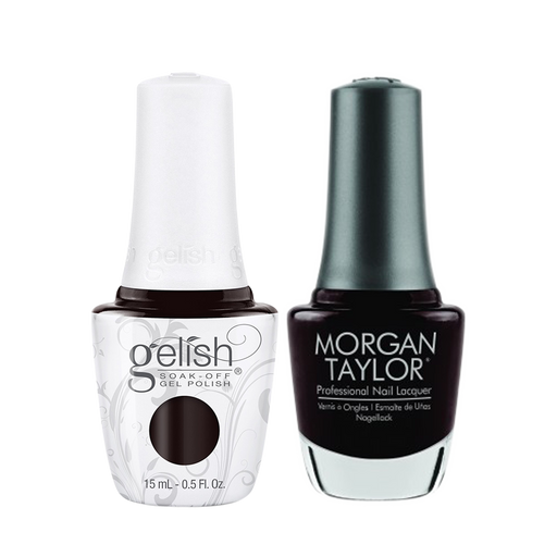 Gelish Gel Polish & Morgan Taylor Nail Lacquer, 1110327 + 3110327, Forever Fabulous Winter Collection 2018, Batting My Lashes, 0.5oz KK1011