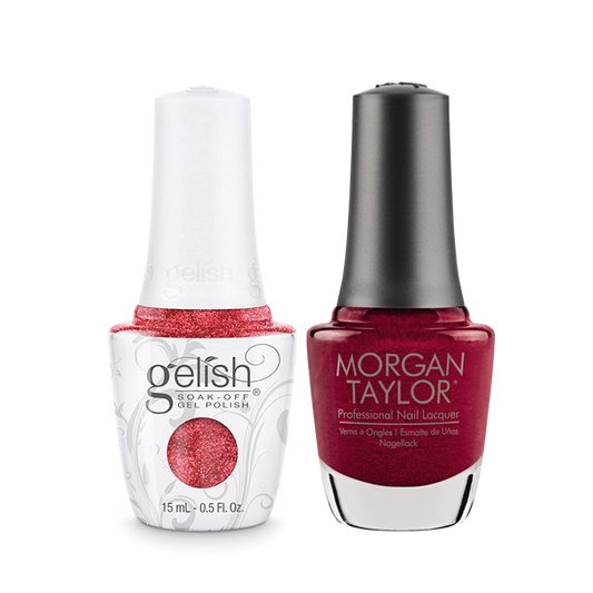 Gelish Gel Polish & Morgan Taylor Nail Lacquer, Best Dressed, 0.5oz, 1110033 + 50033 KK0907