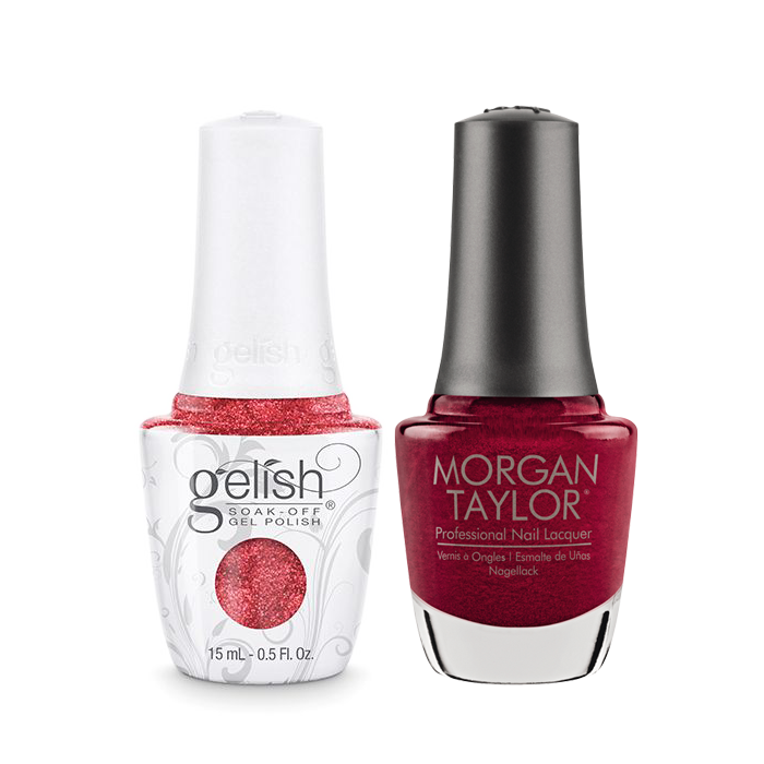 Gelish Gel Polish & Morgan Taylor Nail Lacquer, Best Dressed, 0.5oz, 1110033 + 50033 KK0907