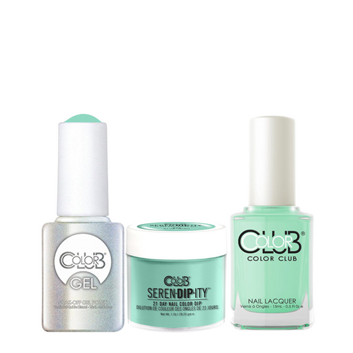 Color Club 3in1 Dipping Powder + Gel Polish + Nail Lacquer , Serendipity, Blue-Ming, 1oz, 05XDIP954-1 KK