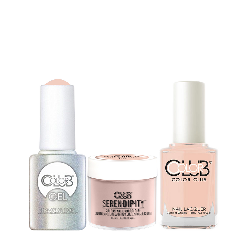 Color Club 3in1 Dipping Powder + Gel Polish + Nail Lacquer , Serendipity, Blush Crush, 1oz, 05XDIP1065-1 KK
