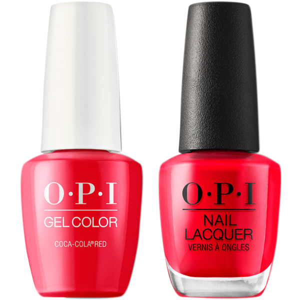 OPI GelColor And Nail Lacquer, C13, Coca-Cola Red, 0.5oz