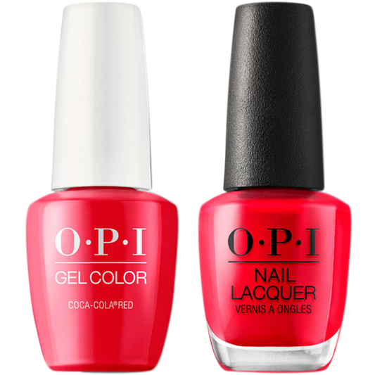 OPI GelColor And Nail Lacquer, C13, Coca-Cola Red, 0.5oz