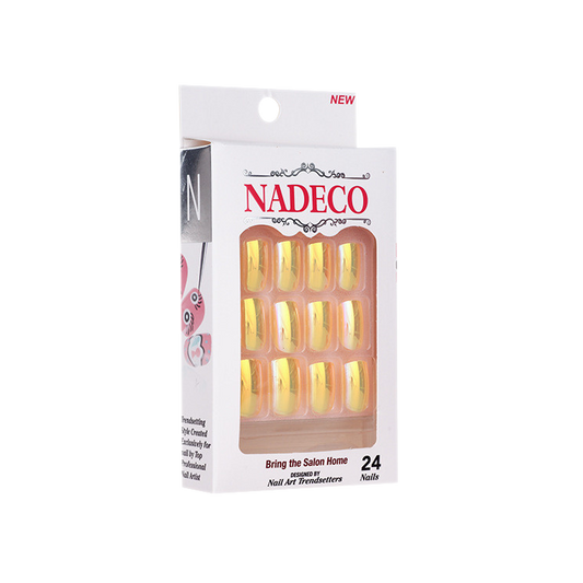 Nadeco Nail Art Trendsetters, Chrome Press On Nail Tips, 24 Nails, CB01XC-01 OK0614MD