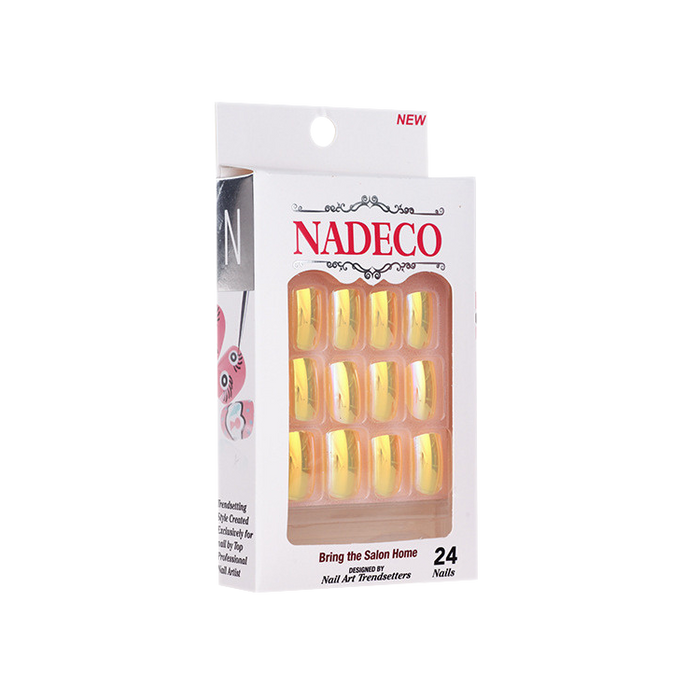 Nadeco Nail Art Trendsetters, Chrome Press On Nail Tips, 24 Nails, CB01XC-01 OK0614MD