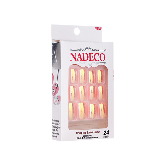 Nadeco Nail Art Trendsetters, Chrome Press On Nail Tips, 24 Nails, CB01XC-02 OK0614MD