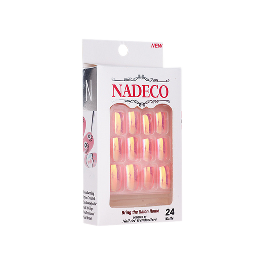 Nadeco Nail Art Trendsetters, Chrome Press On Nail Tips, 24 Nails, CB01XC-03 OK0614MD