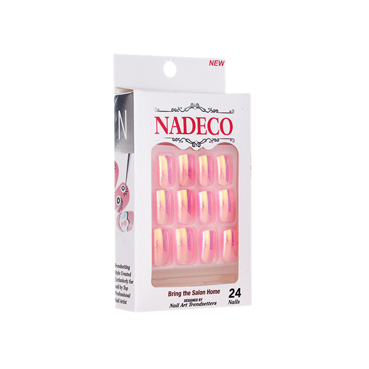 Nadeco Nail Art Trendsetters, Chrome Press On Nail Tips, 24 Nails, CB01XC-04 OK0614MD